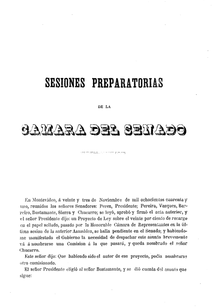 DIARIO DE SESIONES DE LA CAMARA DE SENADORES del 23/11/1841